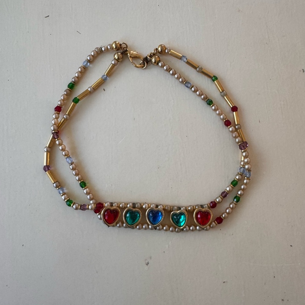 Heart Charm Multicolor Bracelet